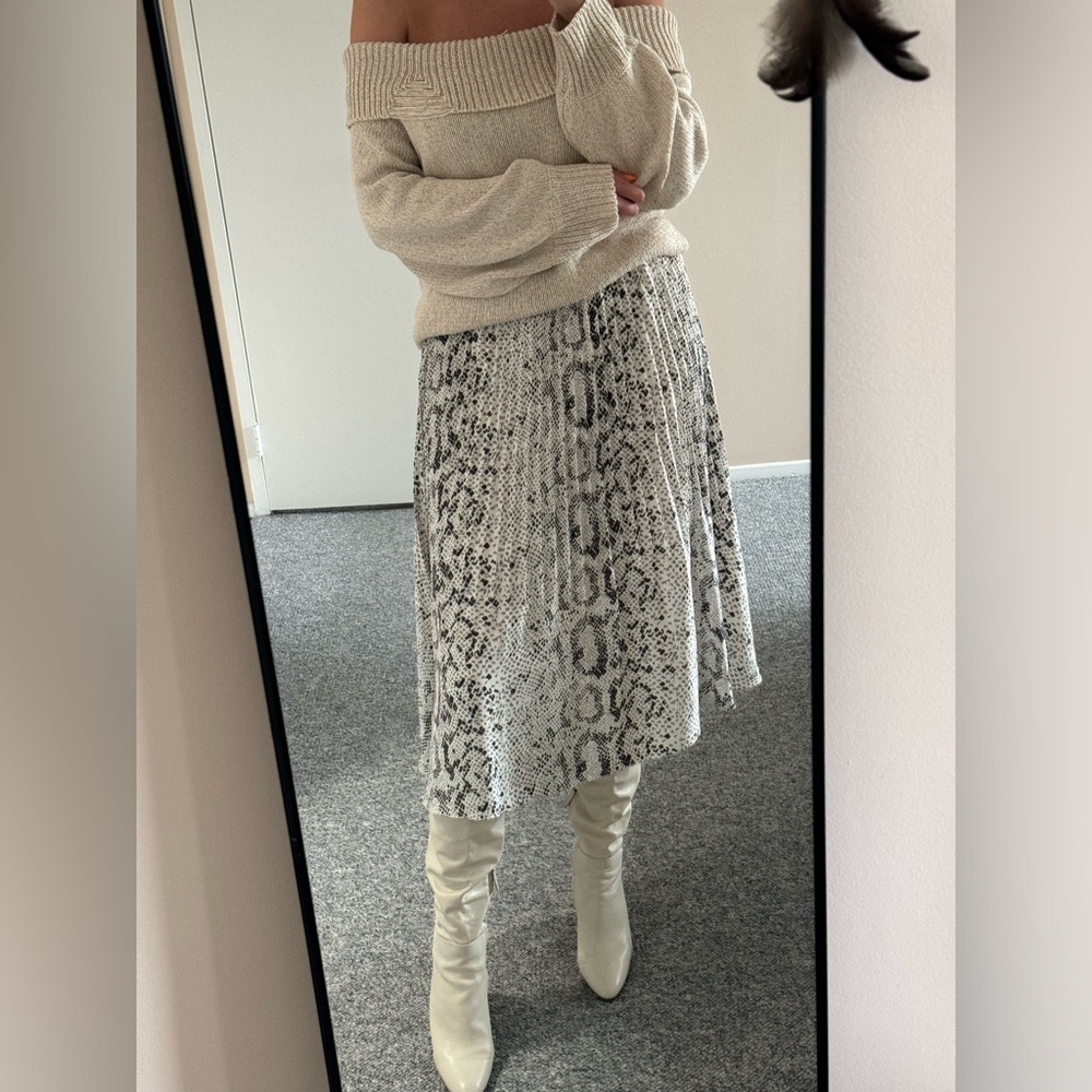 J.Crew Animal print midi skirt